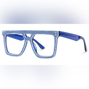 🤓 Prescription Glasses Zeelool- Rubin- Denim Blue Square Frame Fashion Glasses🤓